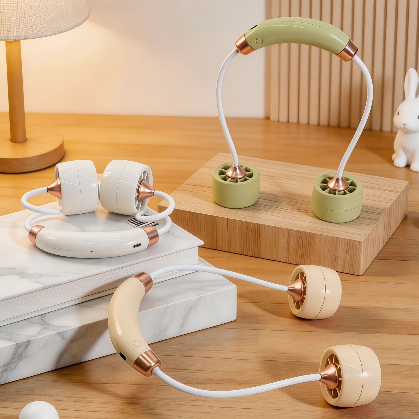 Damen Tragbarer Nackenventilator mit flexiblem Design Brehn