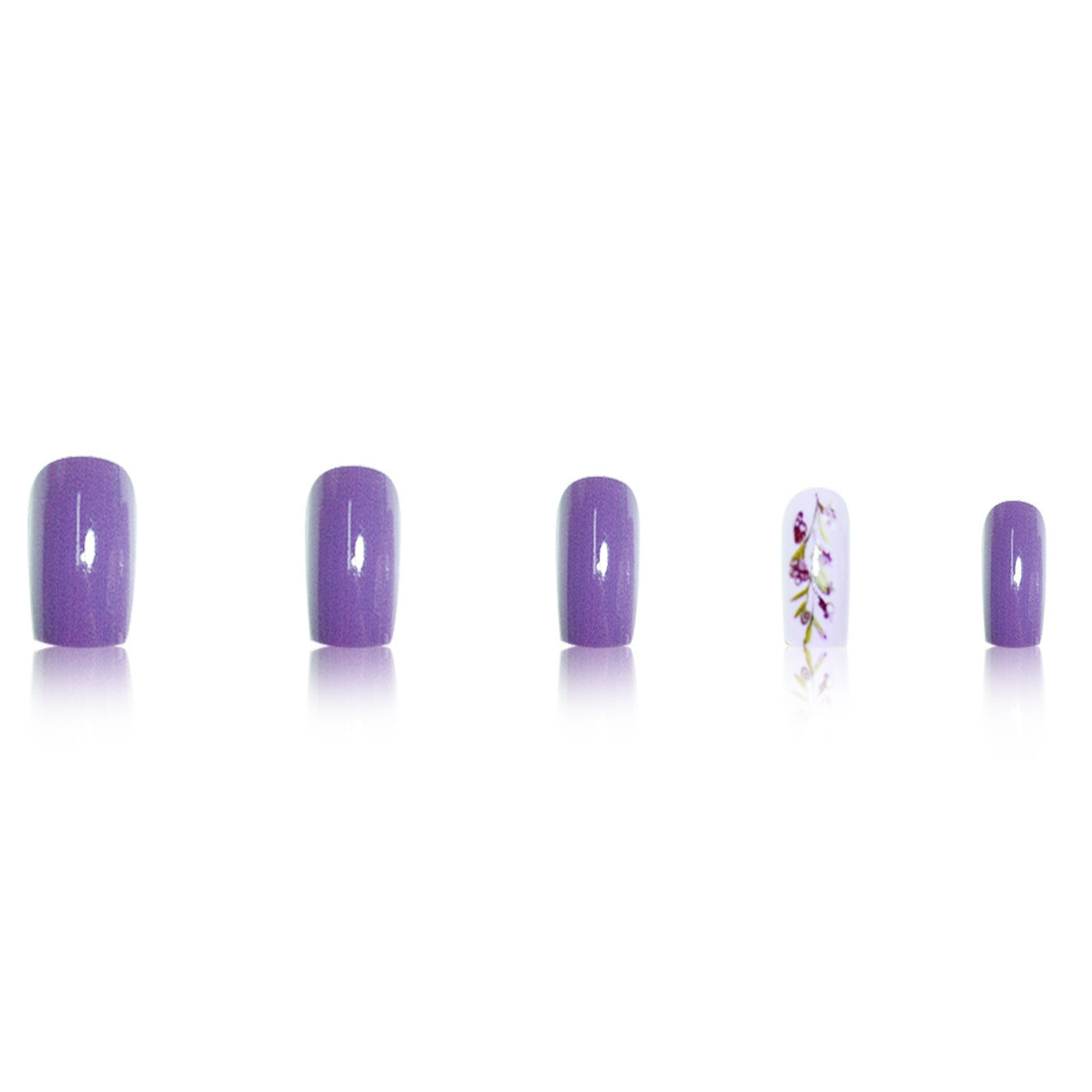 Floral Nail Art Press-On Extensions Brehn