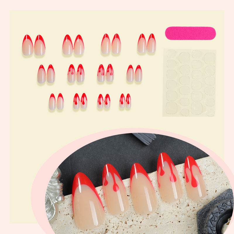 Premium Künstlerische Press-On Nagelset Brehn