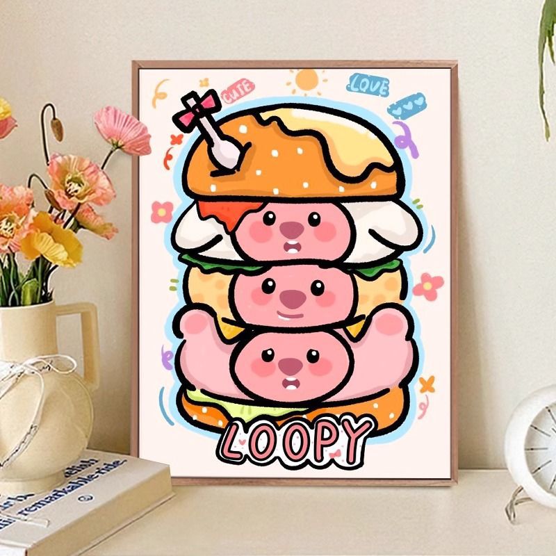 Verspielt katzenmotiviertes Food-Art-Druck Brehn