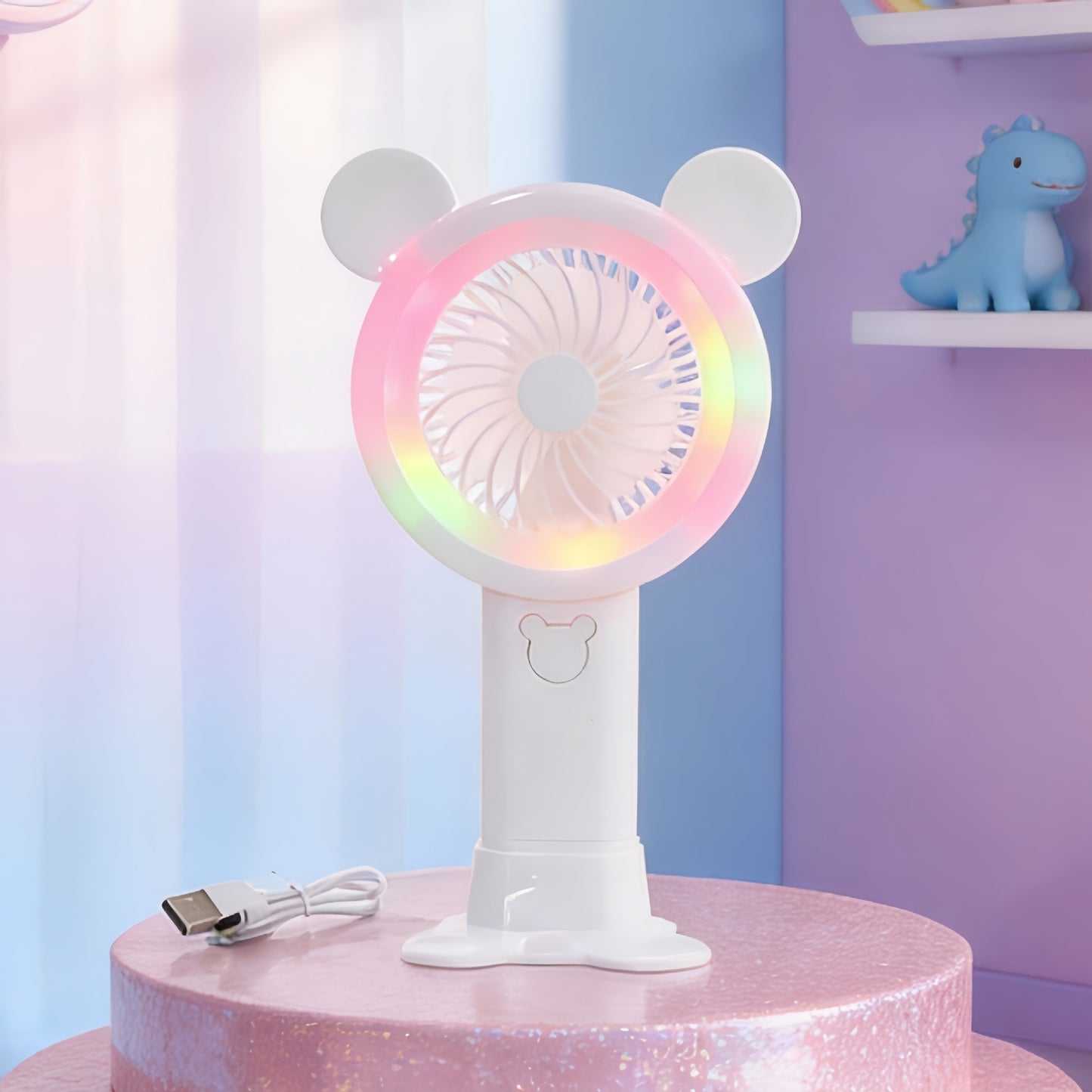 Damen Tragbarer Handventilator im fröhlichen Bärendesign Brehn