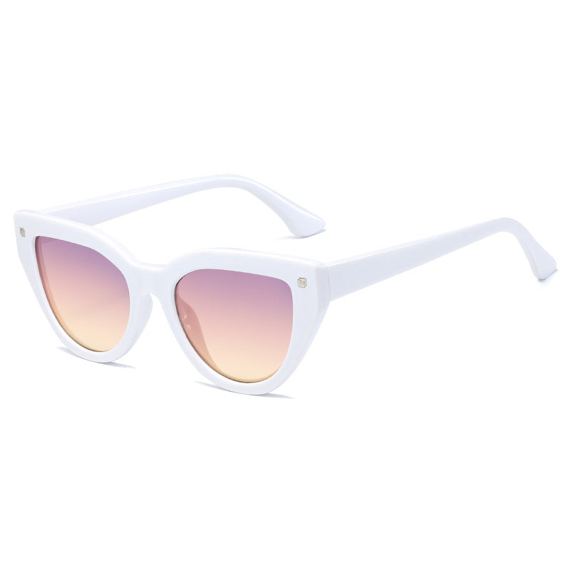 Damen Cat-Eye Sonnenbrille mit markantem Tierschrift-Muster Brehn