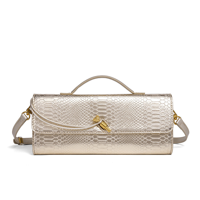 Prägung Schlangenprint Abend Clutch Brehn