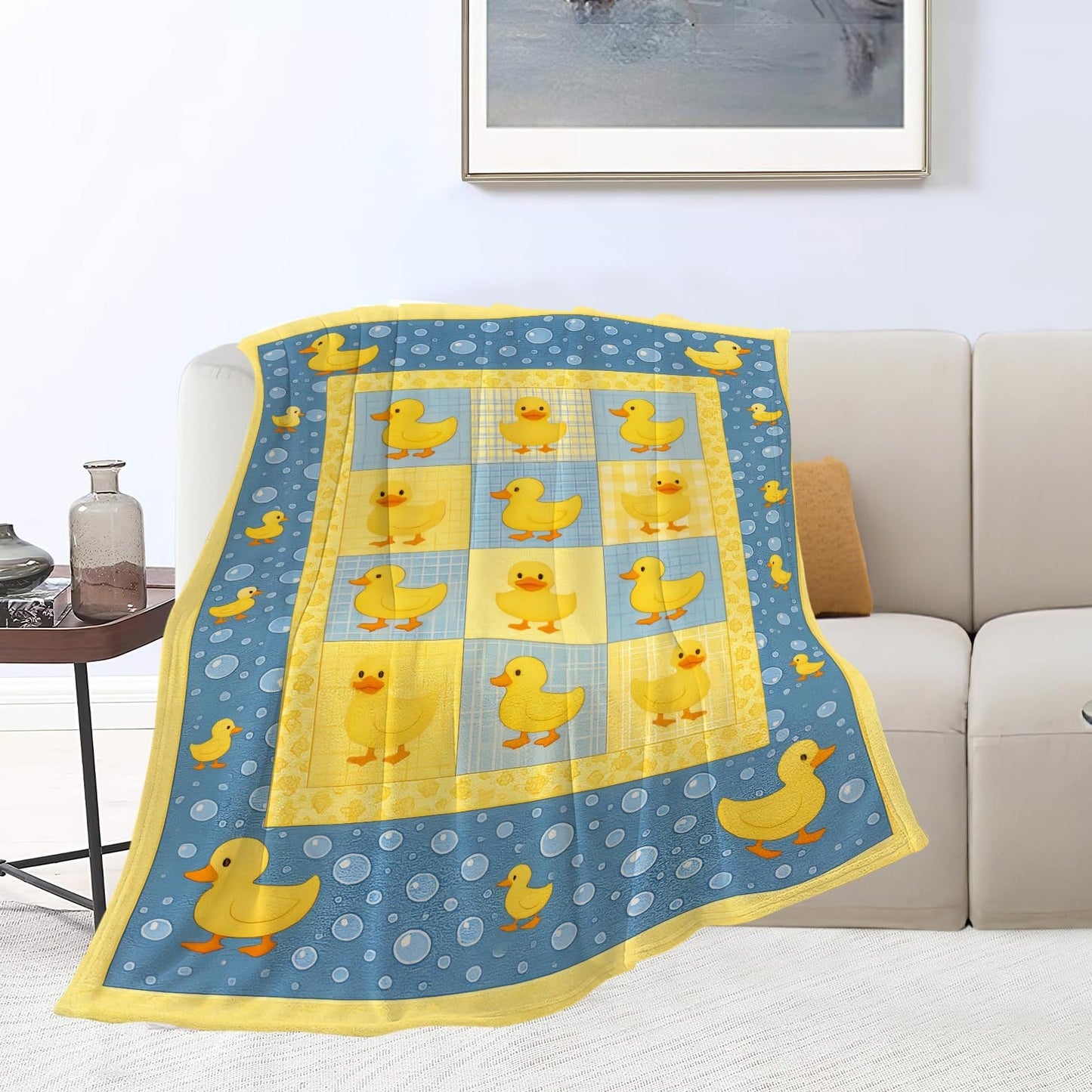 Spaßige tropische Ananas-Motiv Fleece-Wurfdecke