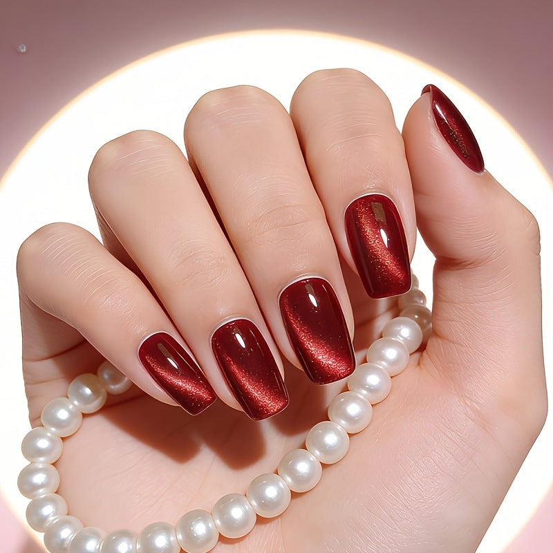 Glänzendes Metallic Press-On Nagelset Brehn
