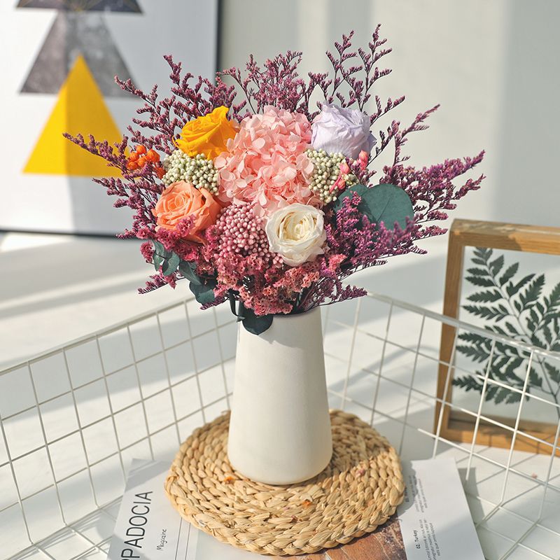 Trockenblumenarrangement Tischaufsatz