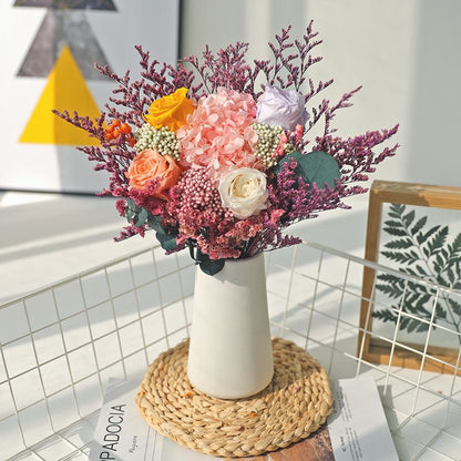 Trockenblumenarrangement Tischaufsatz