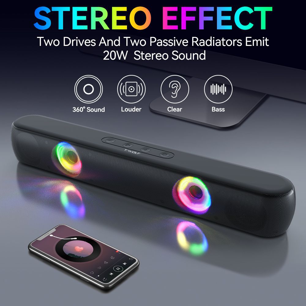 Bluetooth Lautsprecher mit Rgb-Beleuchtung Brehn