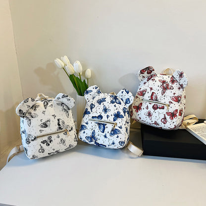 Süßer Schmetterlingsdruck Mini-Rucksack Brehn
