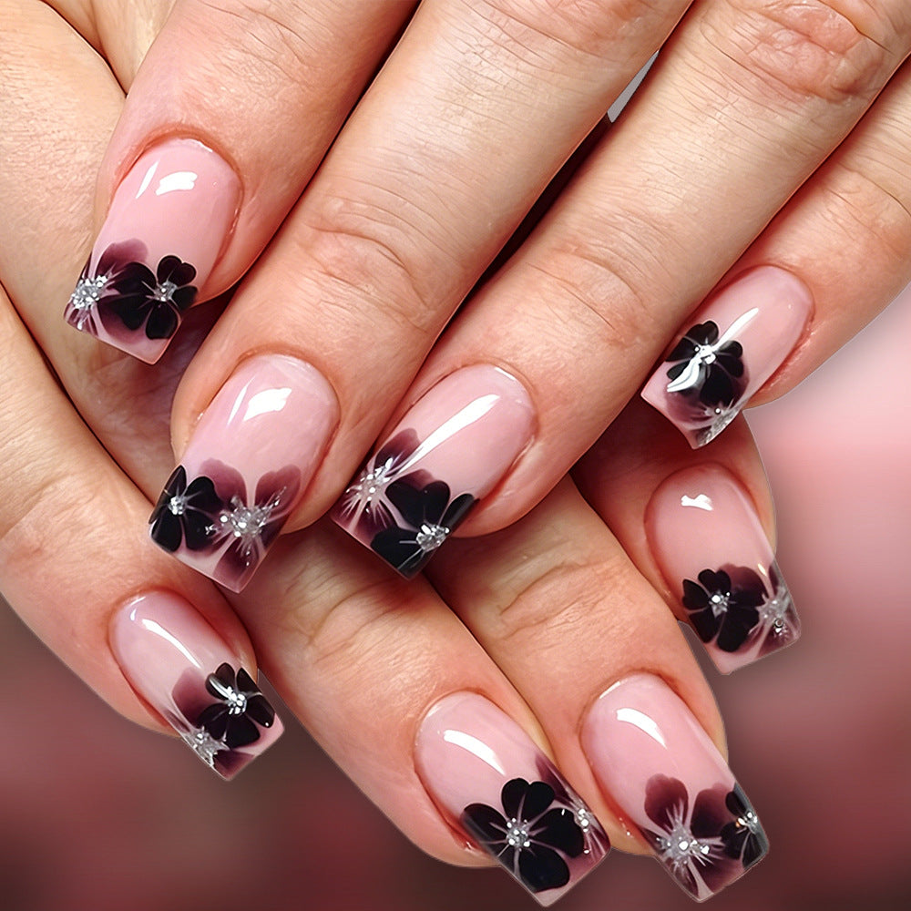 Elegante florale Acryl-Press-On-Nägel Brehn