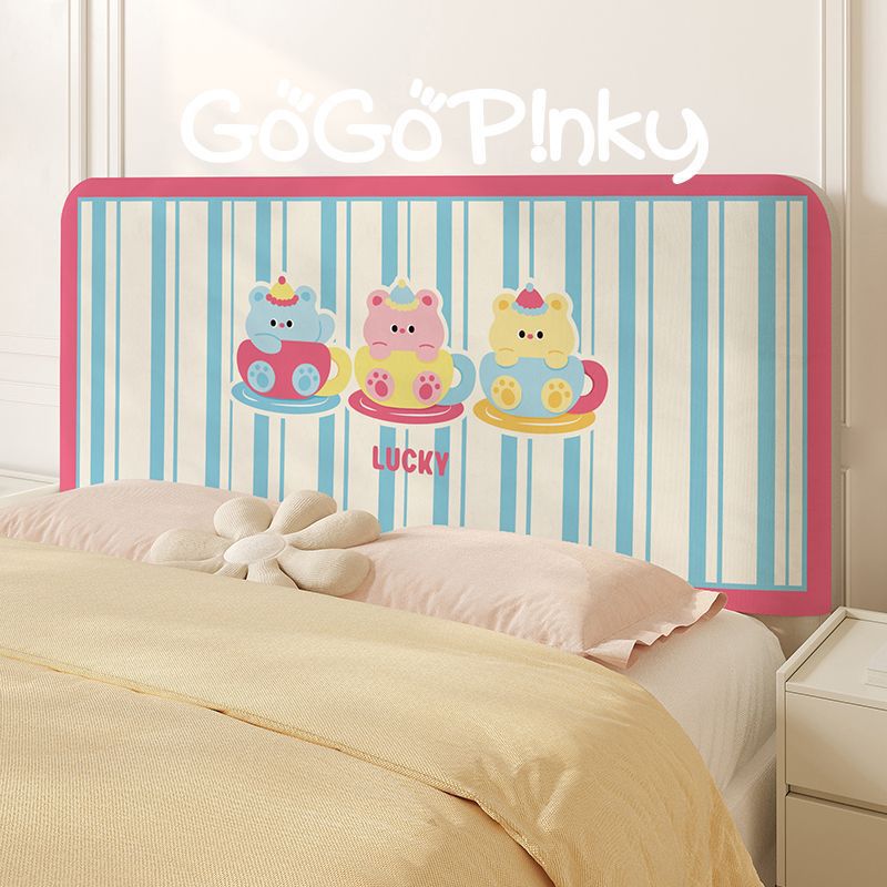 Padded Decorative Cupcake Headboard Cover with Scalloped Frame and Soft Upholstery