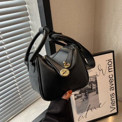 Strukturierte Lederhandtasche Brehn