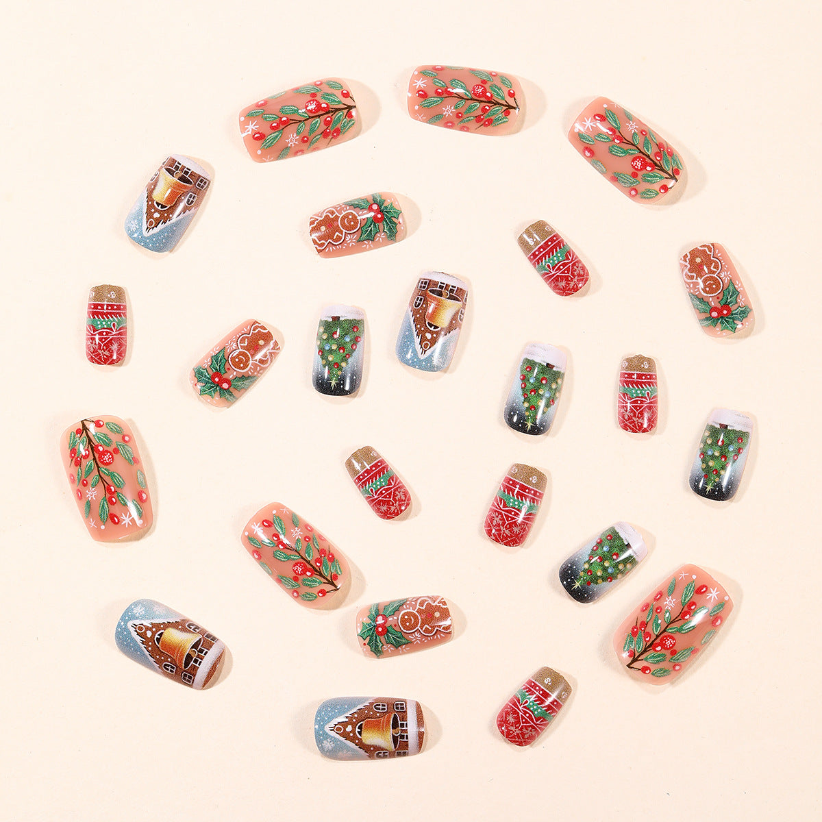 Feiertags-Themen 3D Nagelkunst Extensions Brehn
