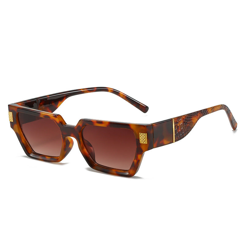 Damen modische Sonnenbrille mit einzigartigem geometrischen Rahmen und luxuriösen Details Brehn