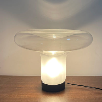 Moderne skulpturale Glas-Tischlampe