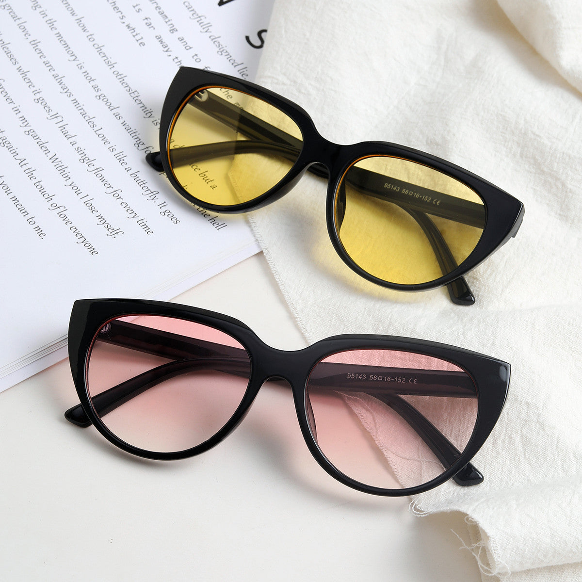 Damen trendige Cat-Eye Sonnenbrille mit komfortabler Passform Brehn