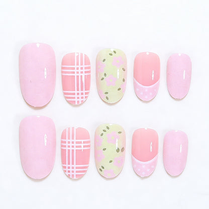 Blumenmuster Press-On Nagelkunst Tipps Brehn