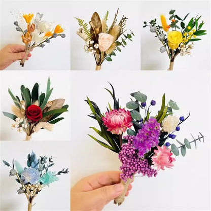 Getrocknete botanische Blumenarrangement