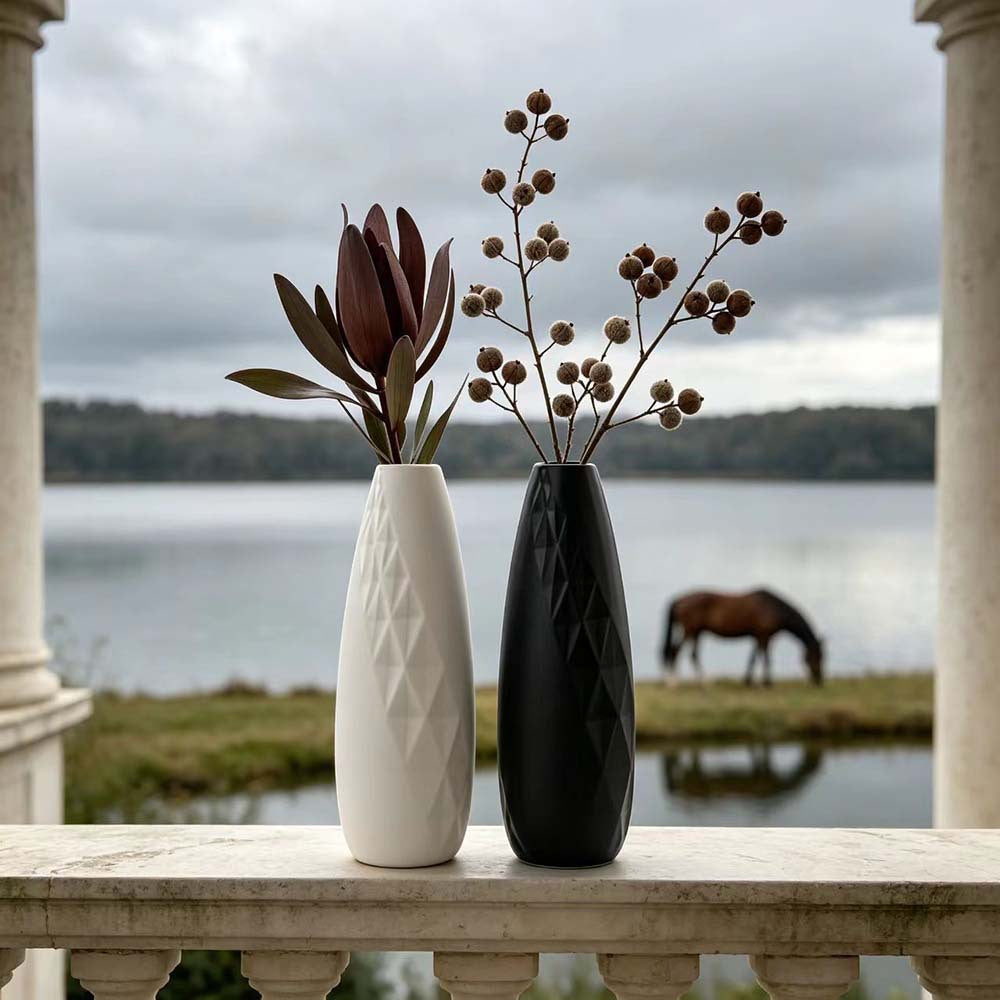 Geometrische Texturierte Dekorative Blumenvase Brehn