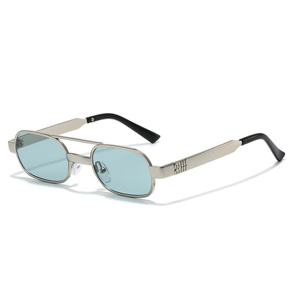 Modebewusste Retro-Ovalrahmen-Sonnenbrille Brehn