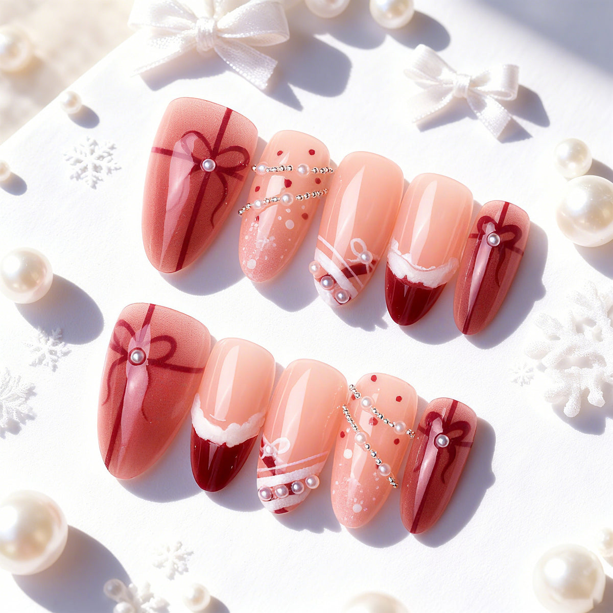 Elegante Geschenk-Themen Press-On Nagelkunst Brehn