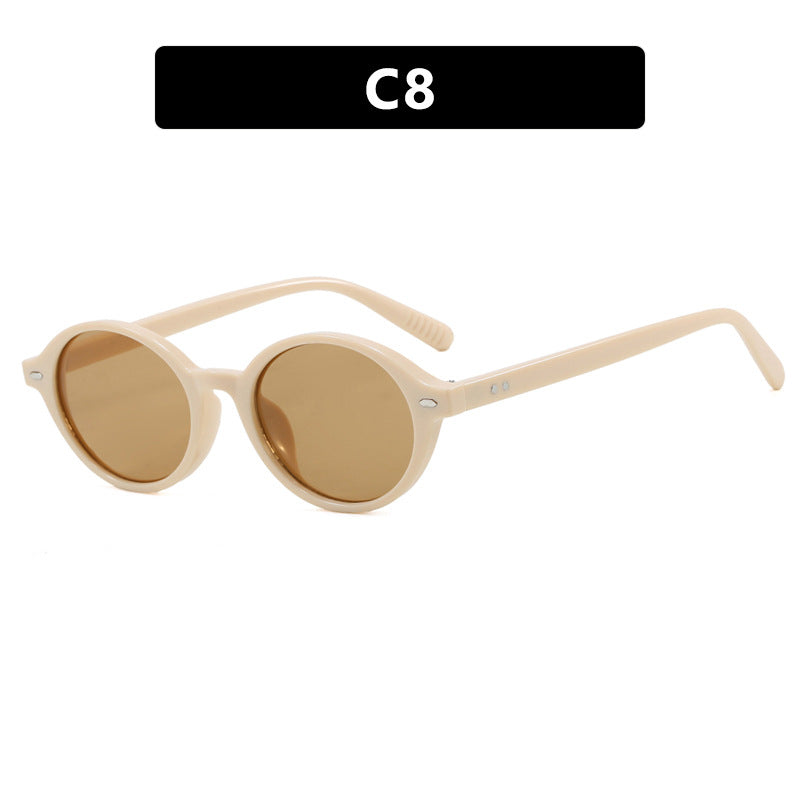 Damen runde Sonnenbrille mit modernem Design und polarisierten Gläsern Brehn