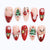 Kunstnagelset mit festlichen Weihnachtsmotiven und funkelnden Akzenten Brehn