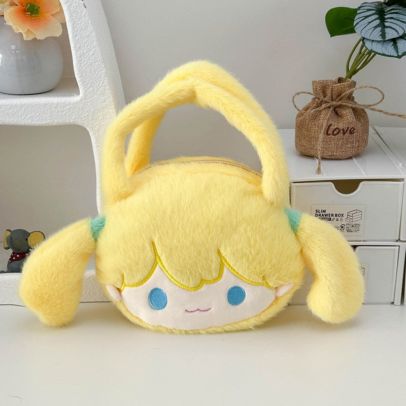 Verspielte Plüschhandtasche mit Ohren und Charakterdesign Brehn