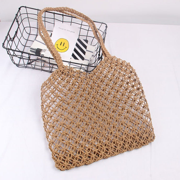 Strukturierte Rattan-Tragetasche Brehn