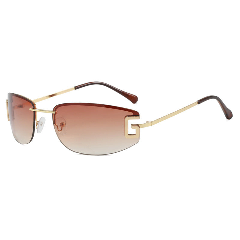 Damen futuristische Sonnenbrille mit sportlichem Design und UV-Schutz Brehn