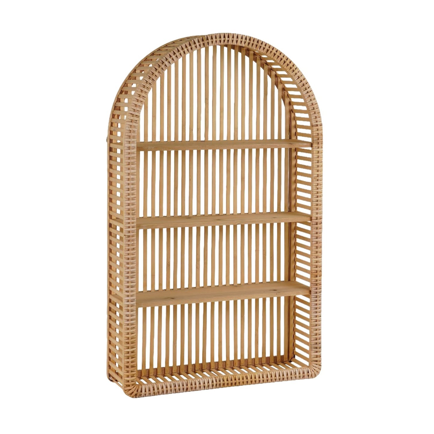 Runde Wandregal Aus Natürlichem Rattan Brehn