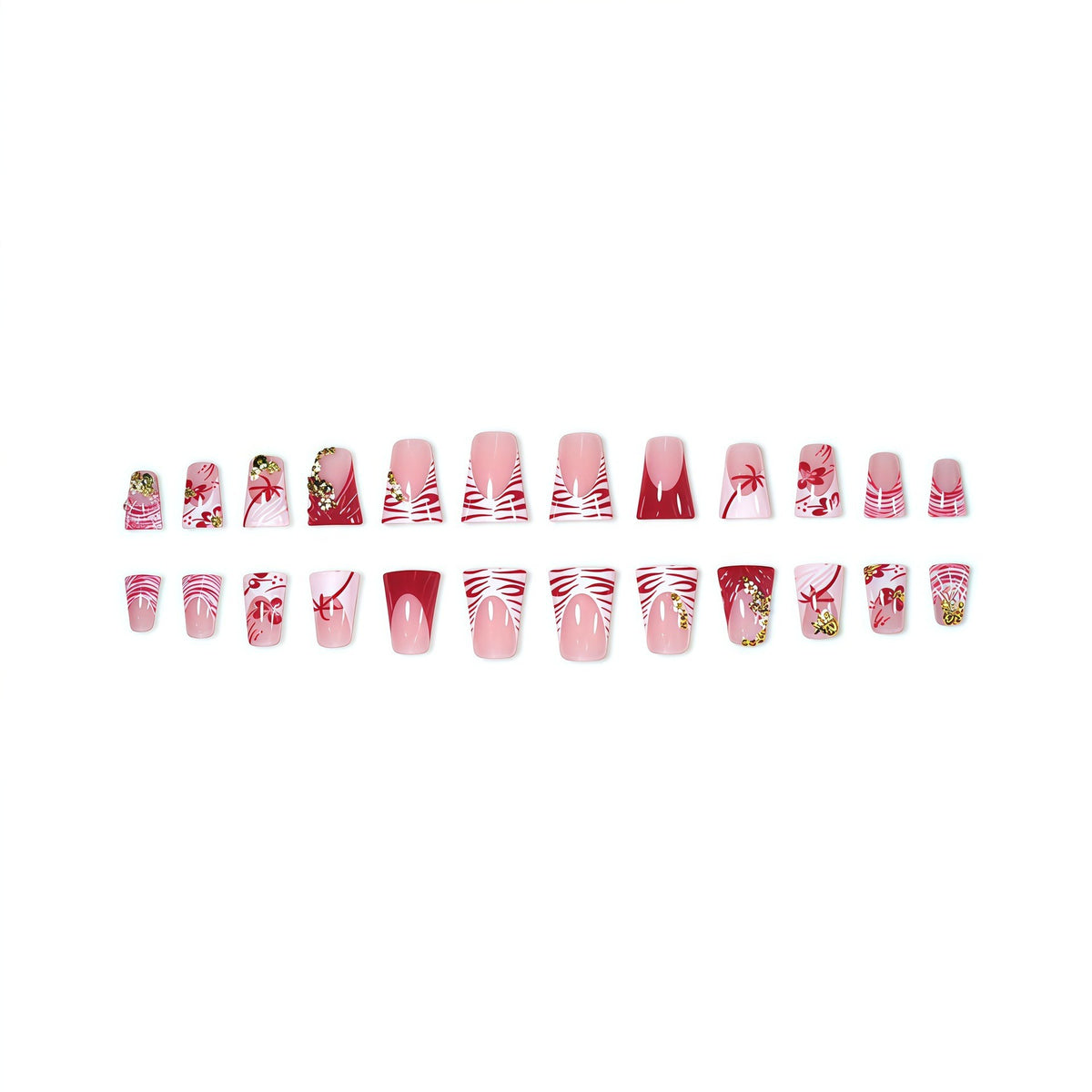 Elegante florale Nagelkunstverlängerungen Brehn