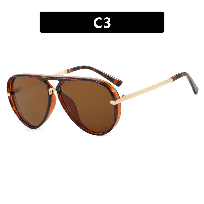 Damen modische Piloten-Sonnenbrille mit eleganten Metallakzenten Brehn