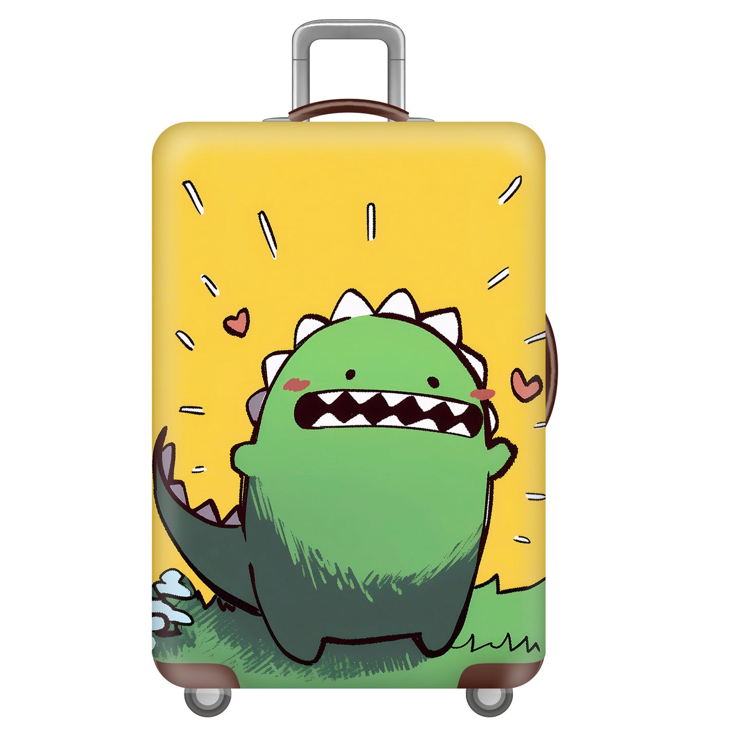 Unisex Hartschalenreisekoffer mit fröhlichem Dinosaurier-Motiv Brehn