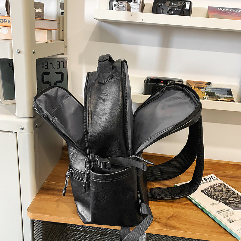 Vintage Leder Reise Rucksack Brehn