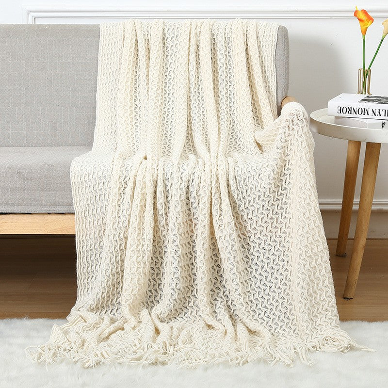 Gemütliche Strickdecke Brehn