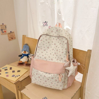 Blumenmuster Alltags Rucksack