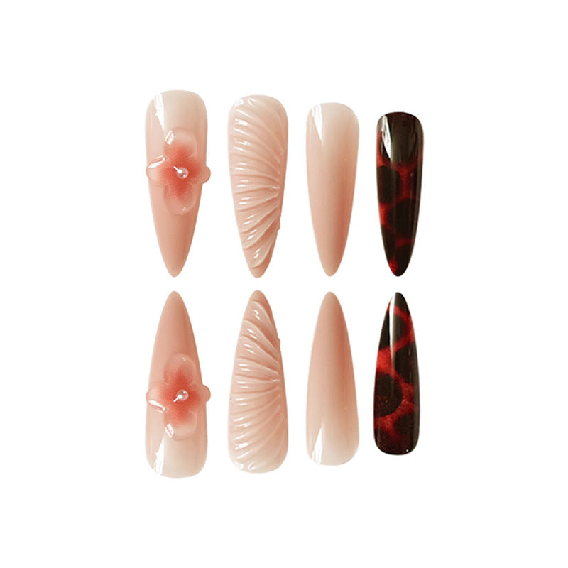Premium Stiletto Press-On Nagelkunst Set Brehn