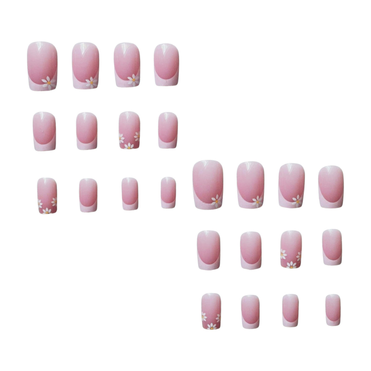 Elegantes französisches Spitzen-Design mit floraler Nail Art