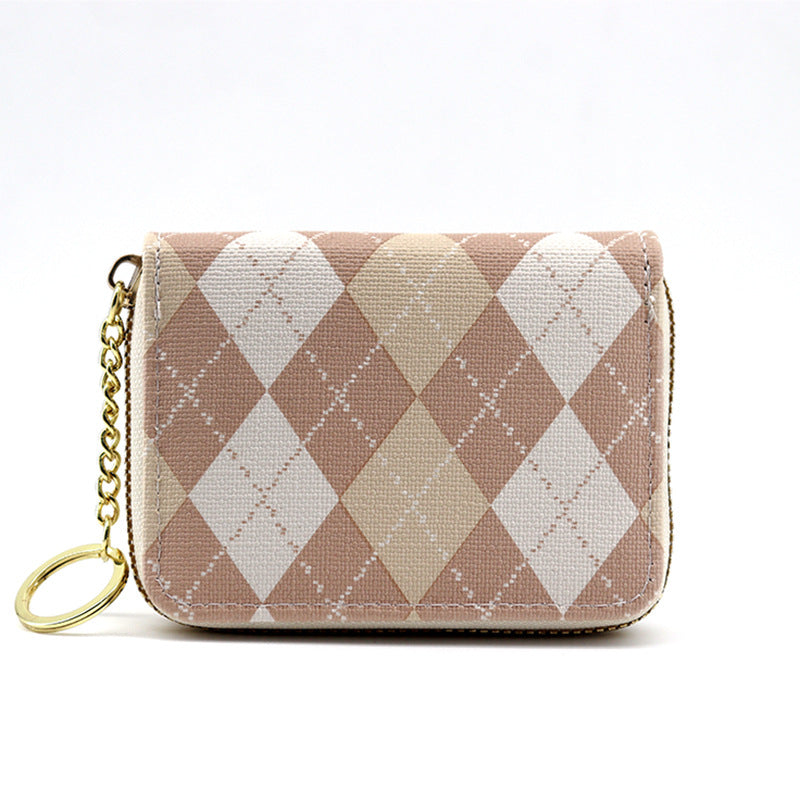 Elegante Argyle-Muster-Münztasche