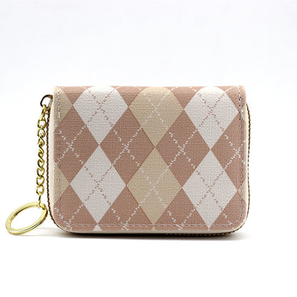 Elegante Argyle-Muster-Münztasche