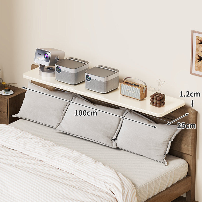 Slim Floating Kopfteil Nachttischregal mit ultra-dünnem Profil und abgerundeten Ecken