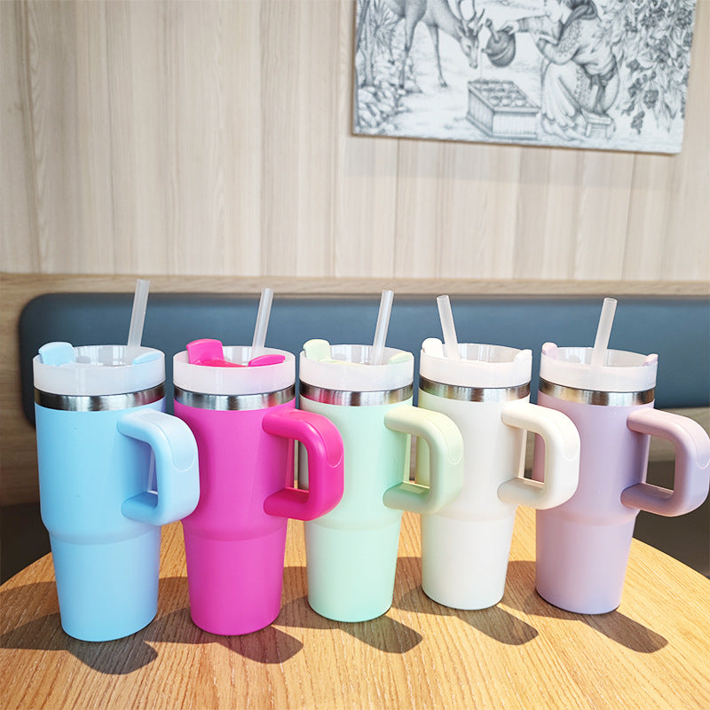 Damen Premium Getränkebecher mit ausklappbarem Strohhalm Brehn