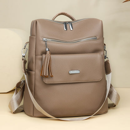 Stylischer Mehrfach-Taschen Leder Rucksack Brehn 1788673935