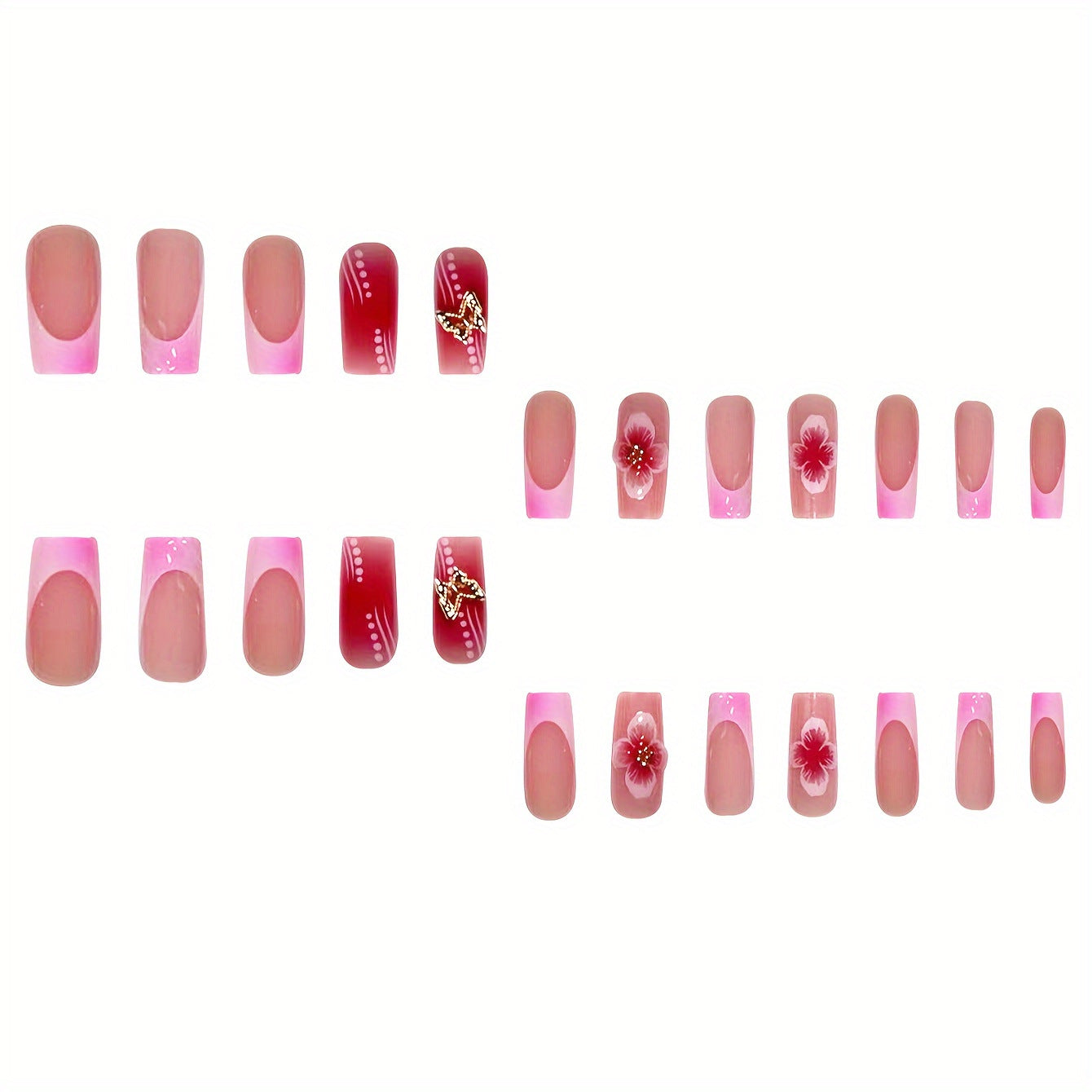 Dekorativer Press-On Nagelset Brehn
