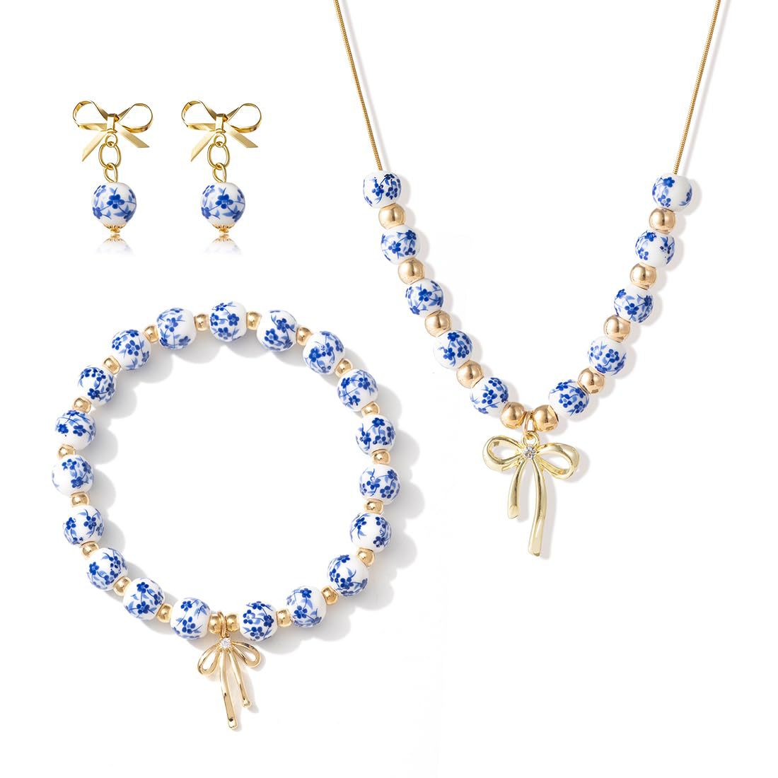Florale Perlen-Charm-Armband Brehn
