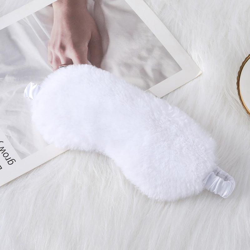 Damen nan kuschelige Schlafmaske aus Plüsch mit verstellbarem Elastikband und lichtundurchlässigem Innenfutter Brehn