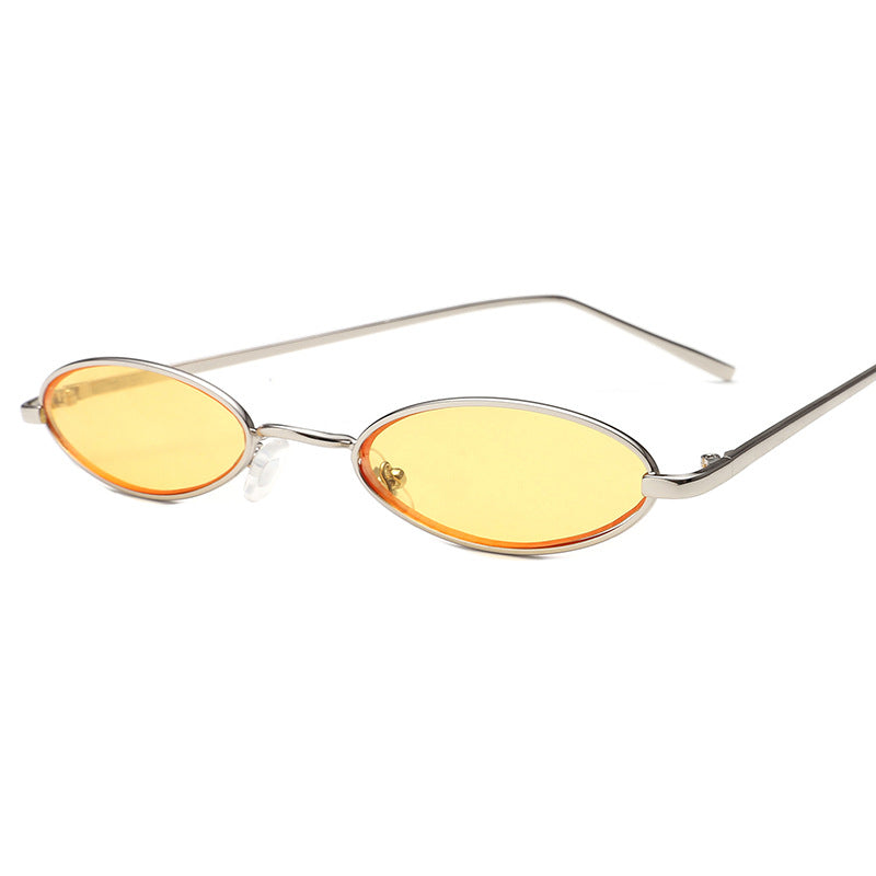 Damen elegante Sonnenbrille im ovalen Metallrahmen Brehn