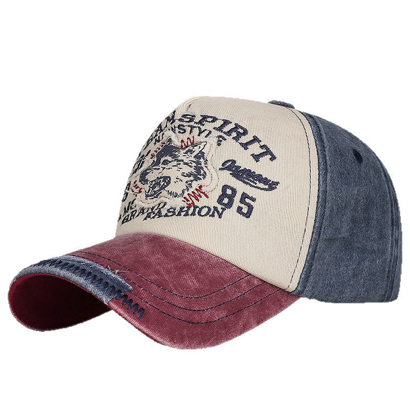 Herren Vintage-inspirierte Wolf Grafik Baseballmütze Brehn