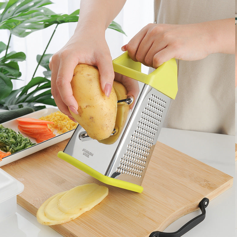 Multifunktionale Edelstahl-Küchenreibe mit Ergonomischem Griff Brehn